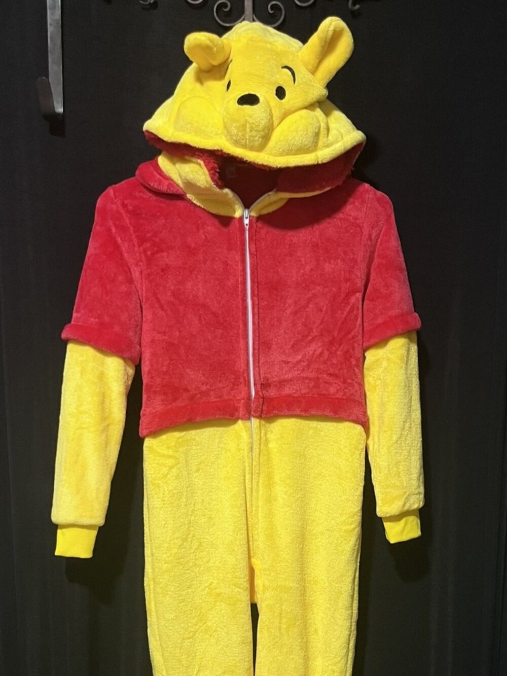 Winne-the-Pooh Style Costume Onsie Plush Youth Size Halloween Sleeper Fantasy